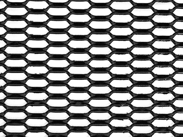 Сетка защитная 1000x250 мм. 10x5,5 мм. Соты, алюминий, серебро Streck