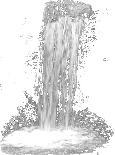 Водопад на прозрачном фоне