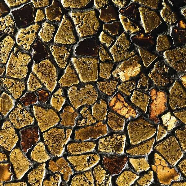 Мозаика коричневая с золотом