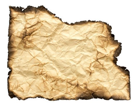 Кусок обгоревшей бумаги