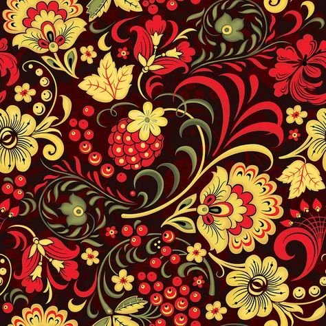 Хохлома паттерн Денис Симачев