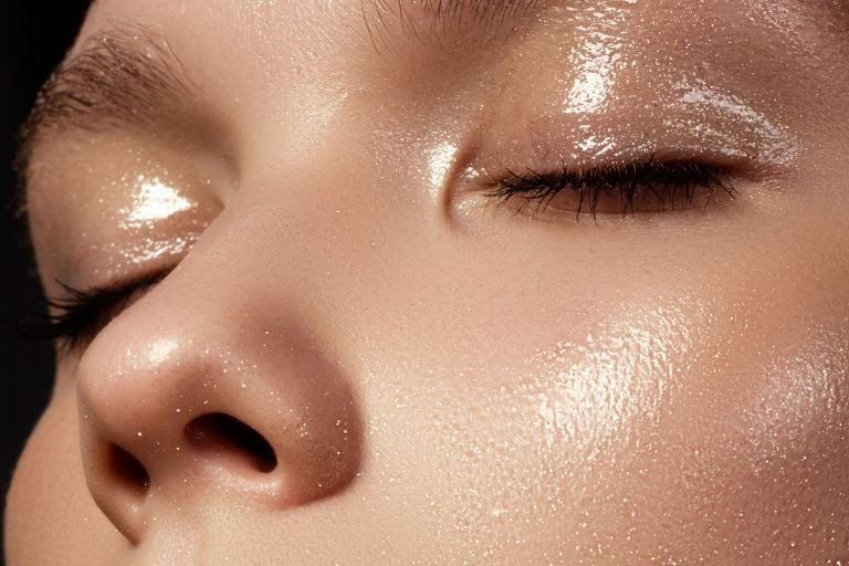 Блеск кожи лица