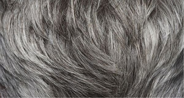 Текстура седых волос