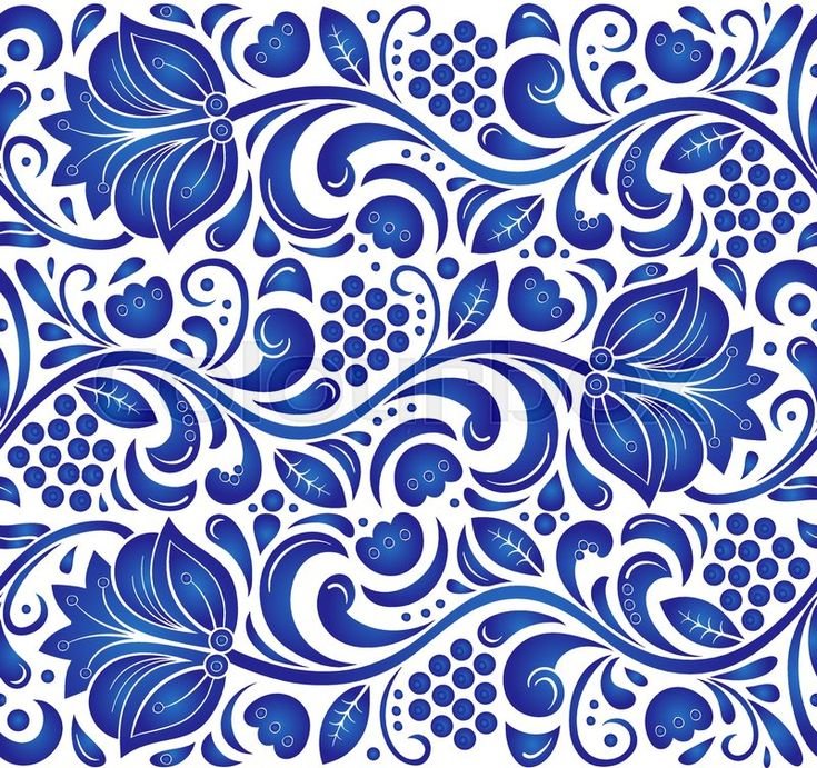 Орнаментная стилистика Гжель