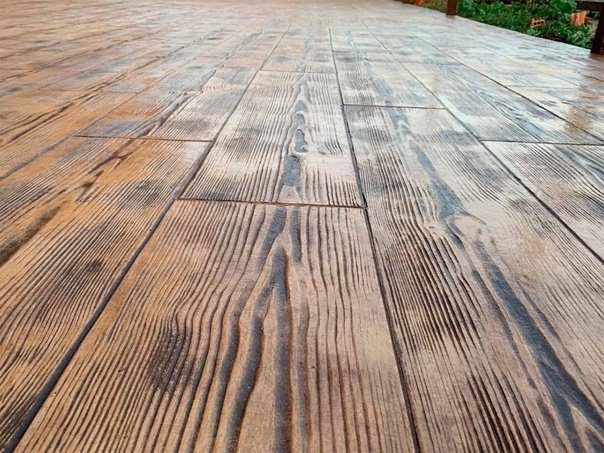 Печатный бетон штамп палубная доска