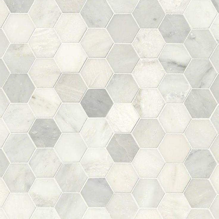 Мозаика Гексагон белая