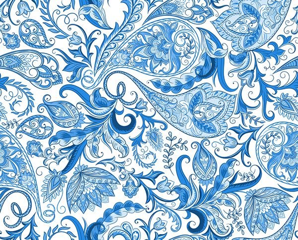 Paisley pattern Гжель