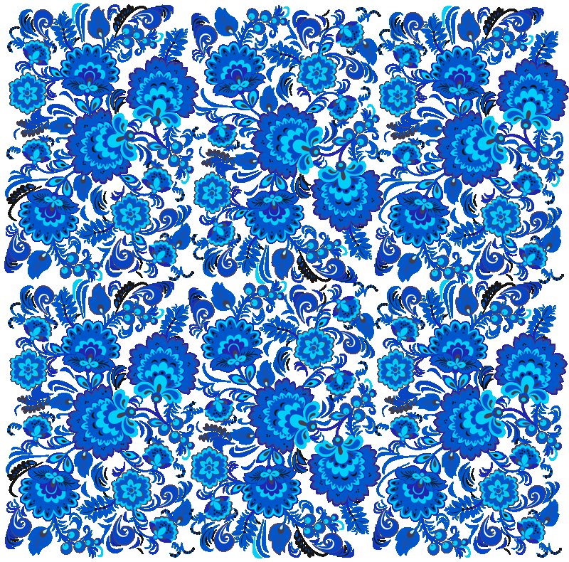 Орнаментальная стилистика Гжель