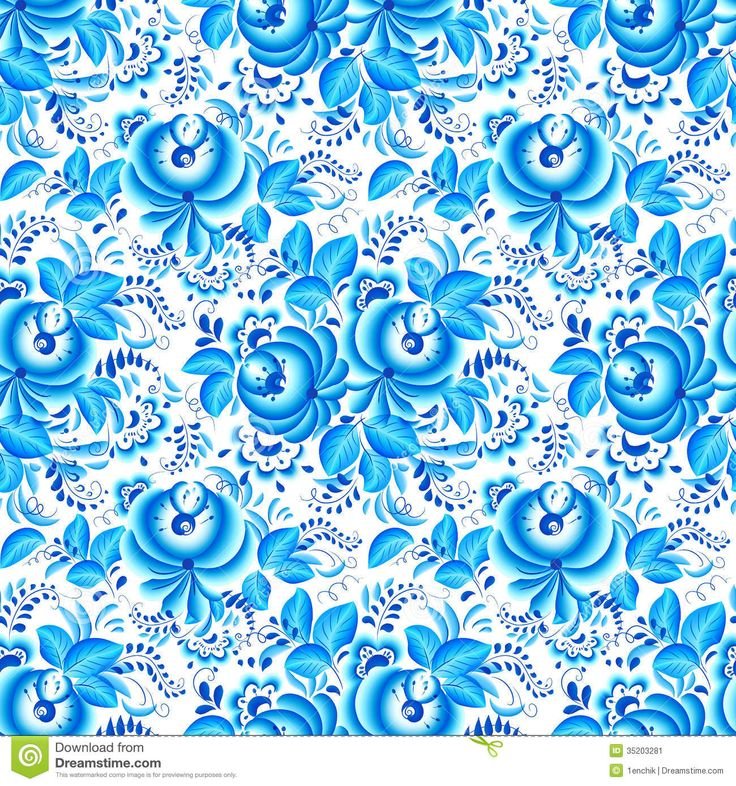 Гжель паттерн