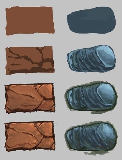 Туториал по рисованию камней