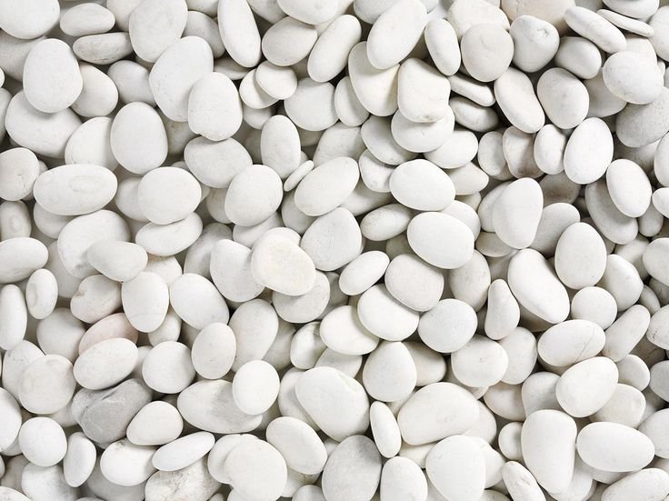 Камень декоративный галька белая кварц фракция 5-50 мм