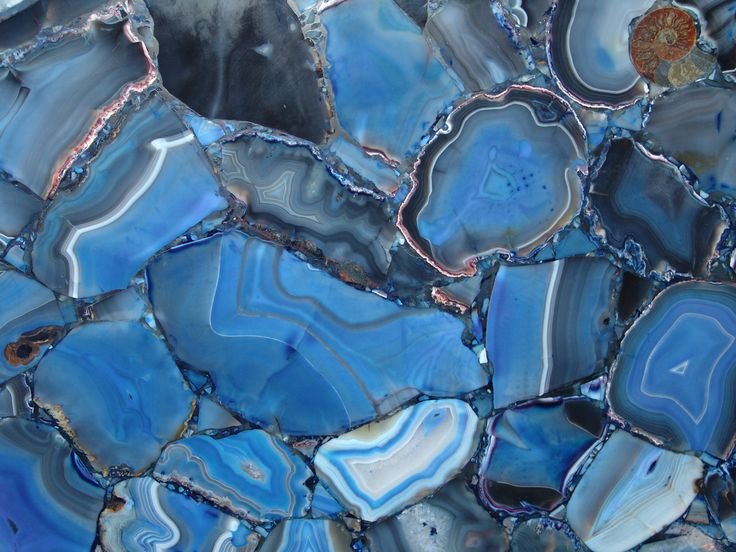 Синий агат Оникс слэб