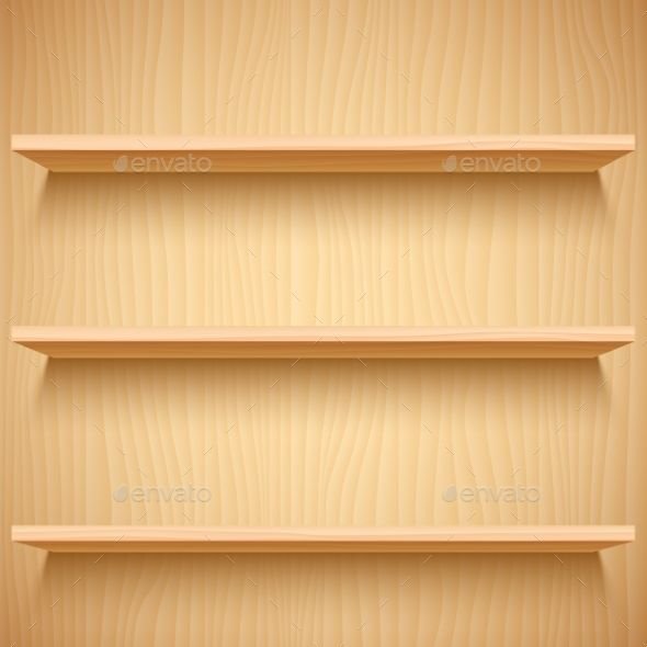 Пустые книжные полки