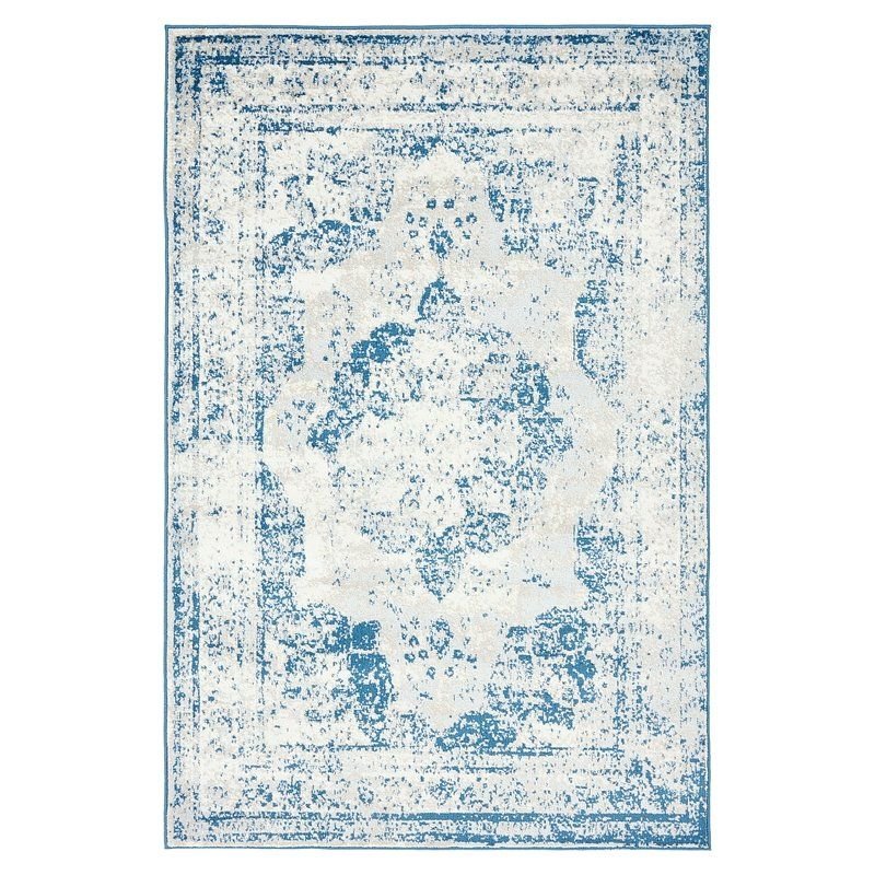 Ковер бело голубой