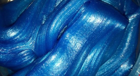 Голубой СЛАЙМ С блестками