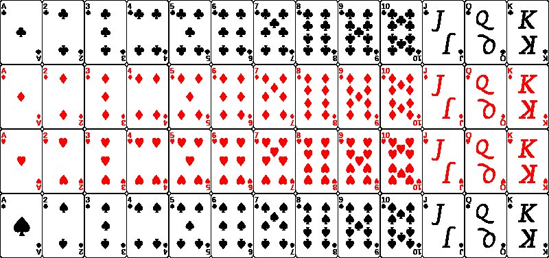 Колода в 52 карты в холдеме