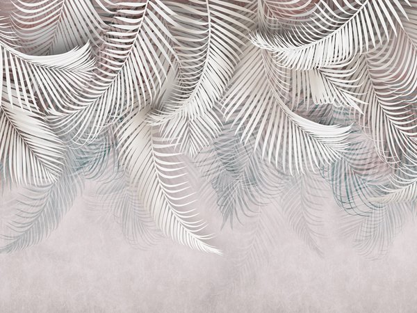 Обои перья для стен
