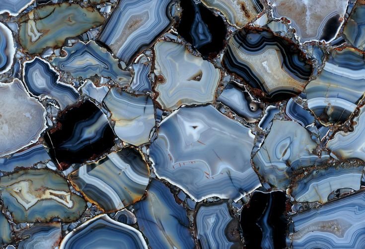 Синий агат Оникс слэб