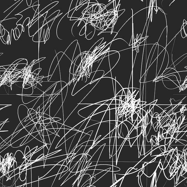 Каракули на черном фоне