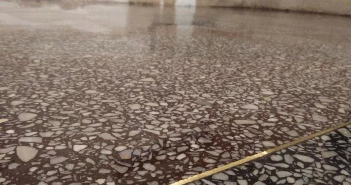 Наливной мозаичный пол терраццо