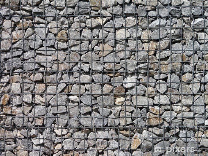 Стена из габионов текстура