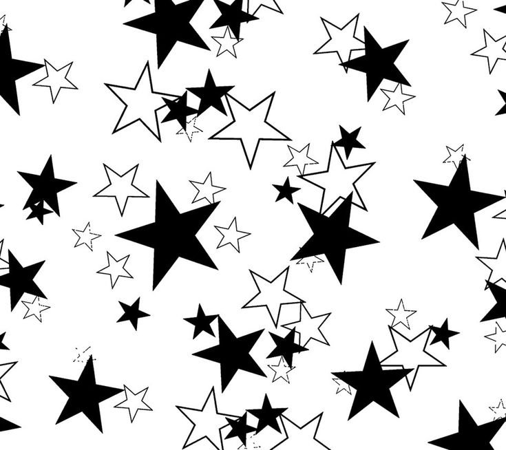Звездочки черно белые