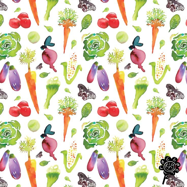 Овощи паттерн вектор