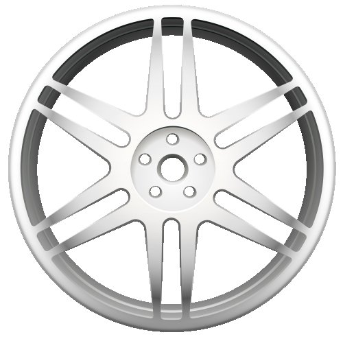 Автомобильные диски на прозрачном фоне