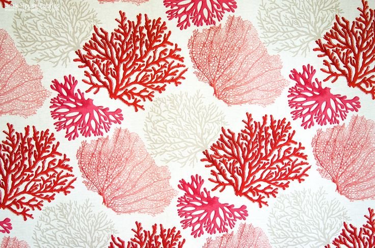 Ткань с кораллами