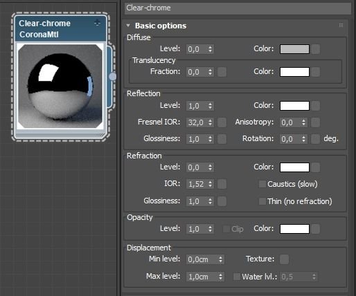 3ds Max материал зеркало