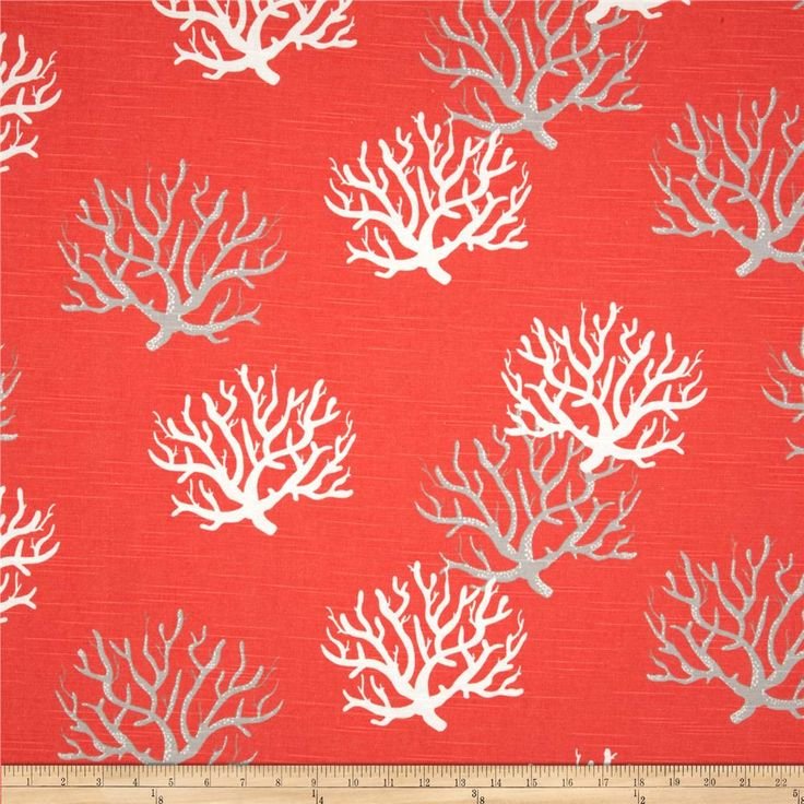 Ткань с кораллами