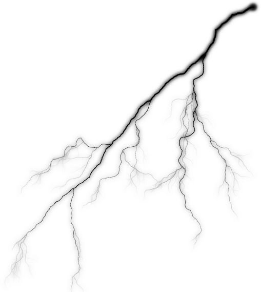 Молния на белом фоне