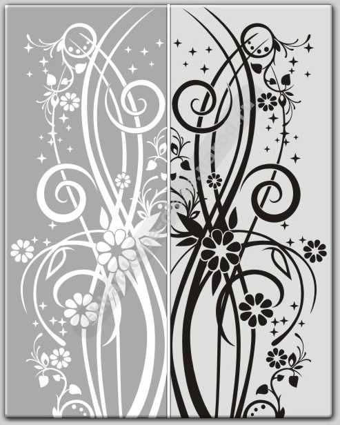 Пескоструйные узоры на стекле