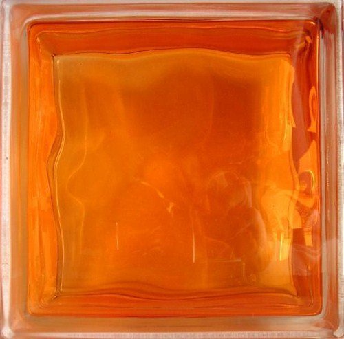 Стеклоблок оранжевый
