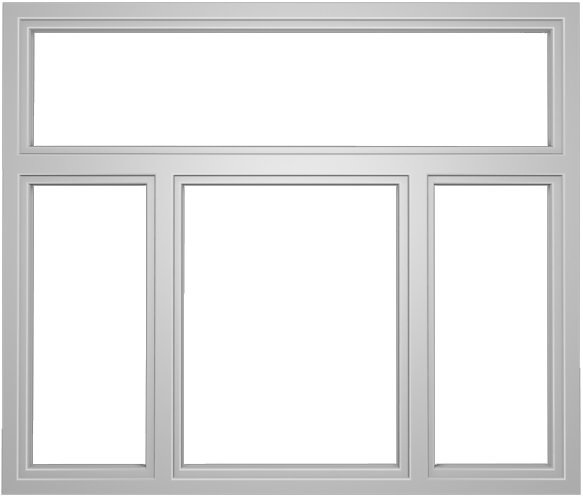 Окно пластиковое с фрамугой Рехау