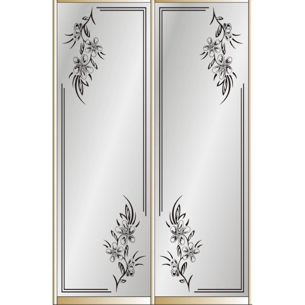 Пескоструйный орнамент на стекле