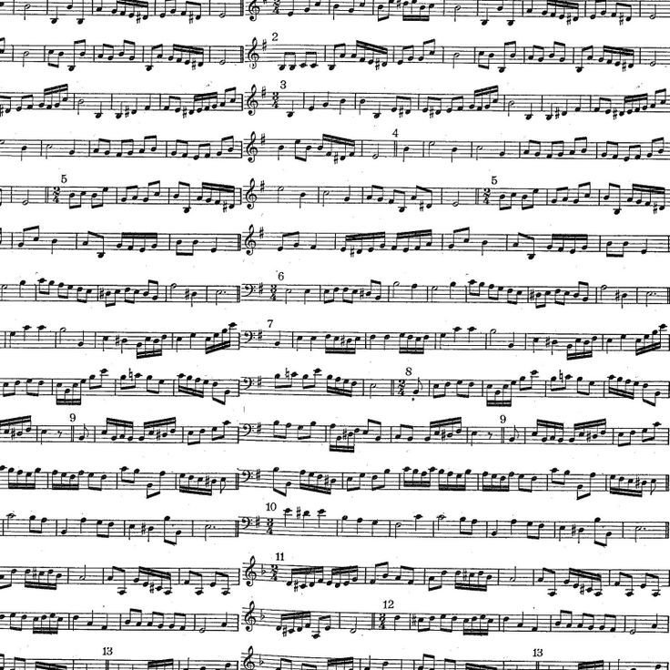 Бумага для скрапбукинга Ноты