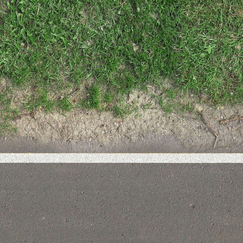 Грунтовая дорога с разметкой