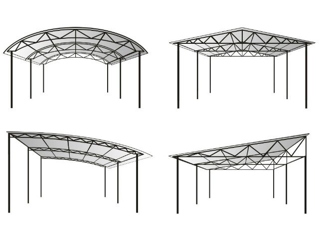 Навес 3x3.50 односкатный