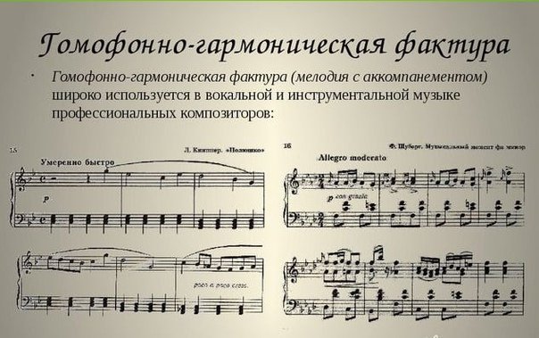 Виды фактуры в Музыке