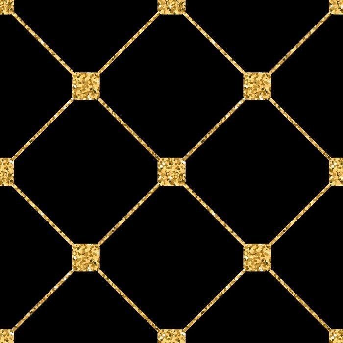 Плитка черная с золотым узором