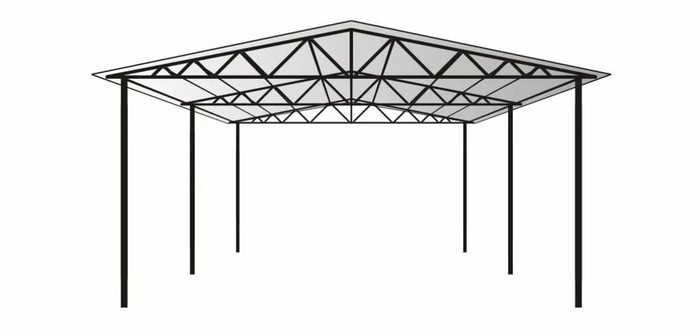 Навес двухскатный 6000 на 5300