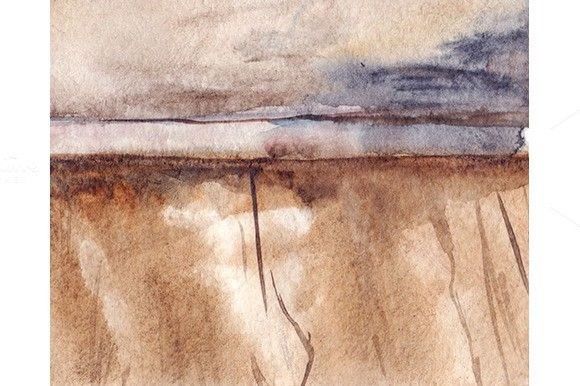 Деревянная доска акварелью