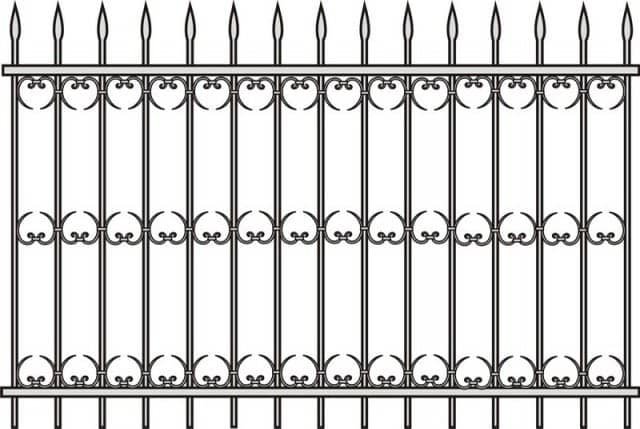 Кованый забор текстура