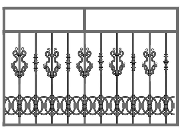 Кованое ограждение текстура