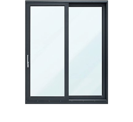 Окно с черной рамой