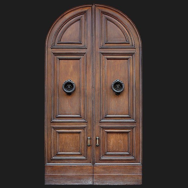Дверь деревянная двухстворчатая
