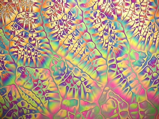 Нематические жидкие Кристаллы под микроскопом