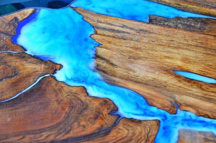 Текстура стола с эпоксидной смолой