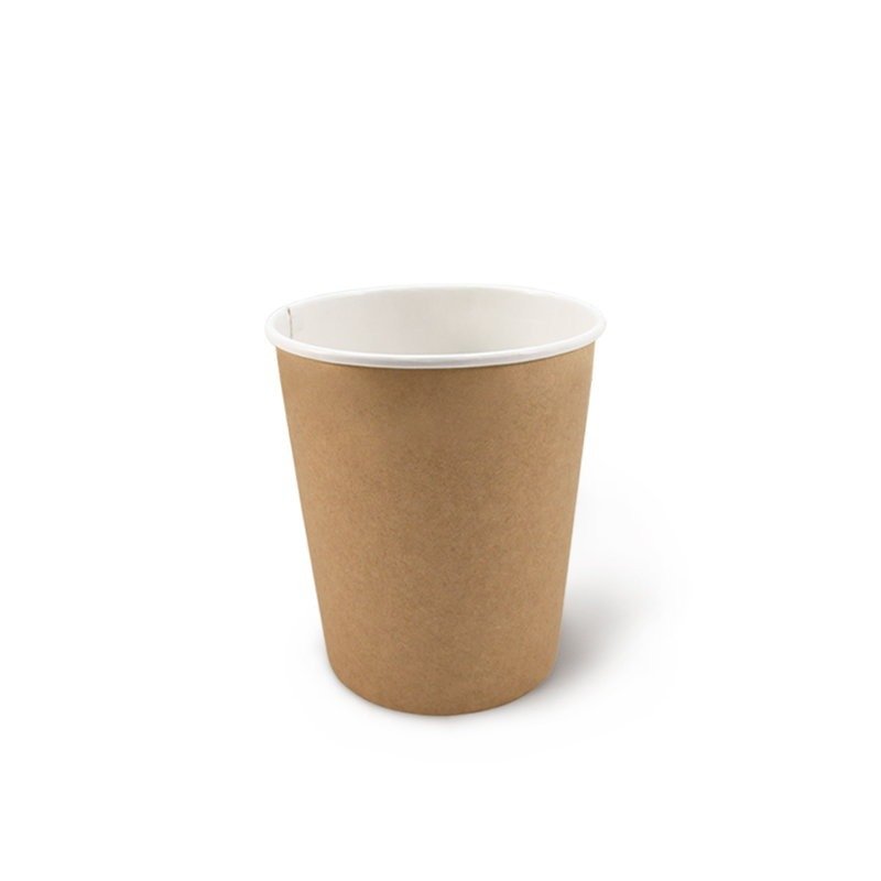 Стакан бумажный однослойный 250 мл крафт
